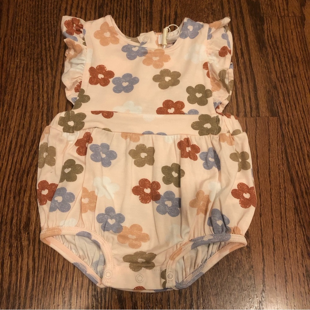 NEW | Angel Dear Floral Romper 0-3 months - Picture 2 of 9
